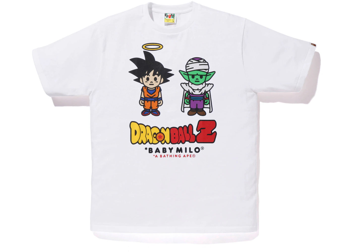 BAPE x Dragon Ball Z Son Goku & Piccolo Baby Milo Tee White