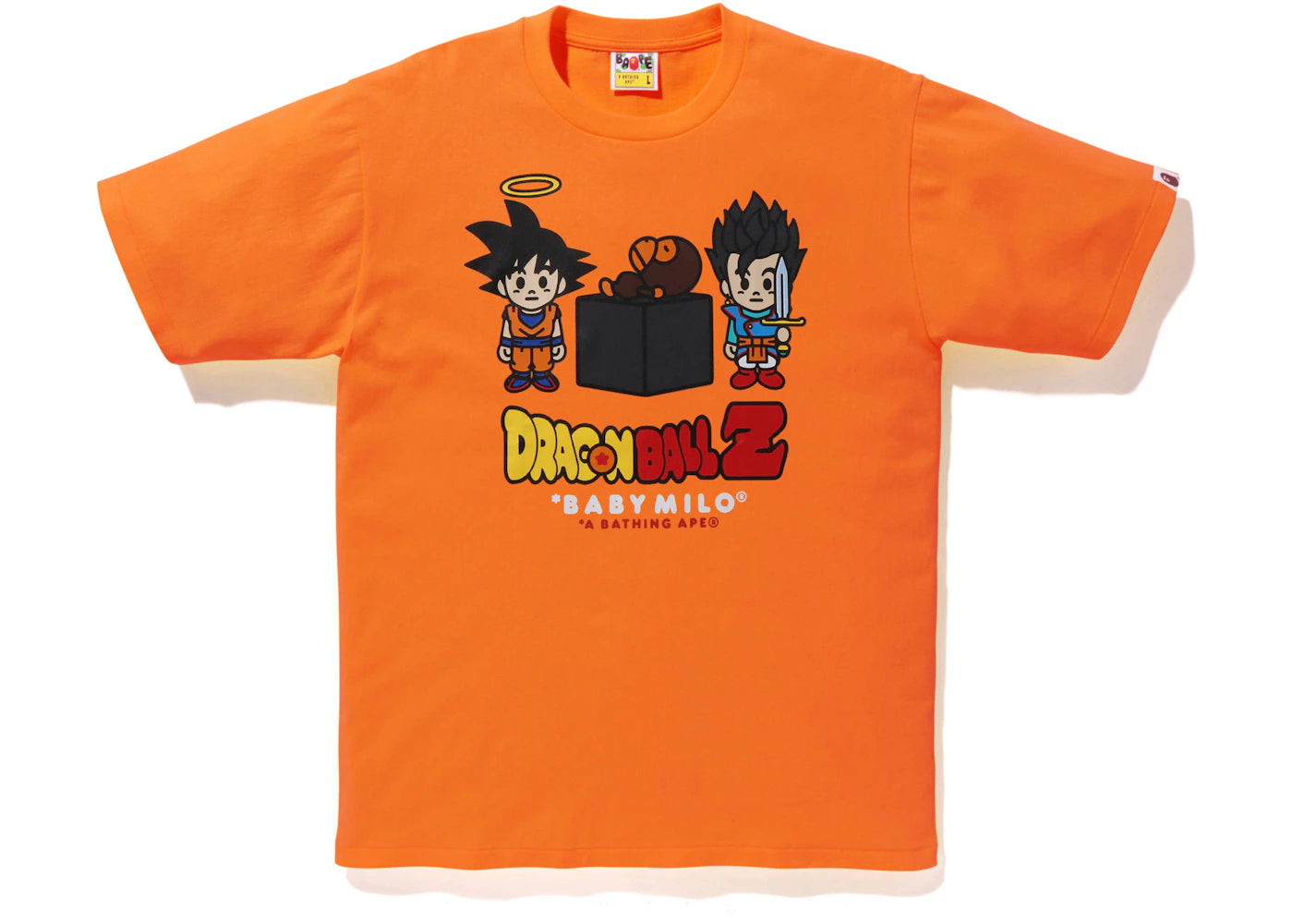BAPE x Dragon Ball Z Son Goku & Son Gohan Baby Milo Tee Orange