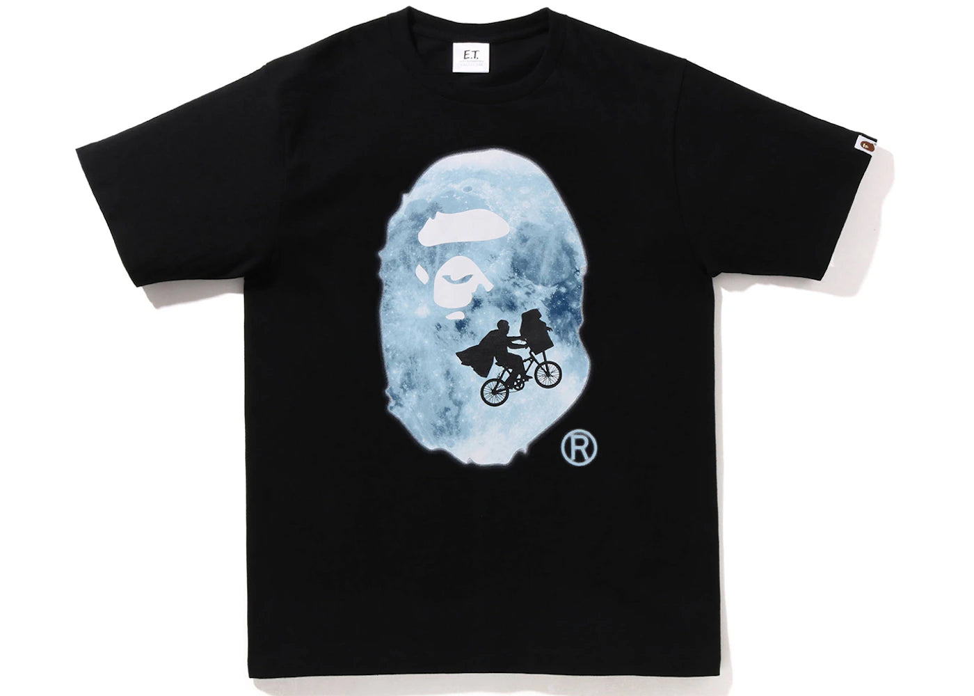 BAPE x E.T. Ape Head Tee Black GID