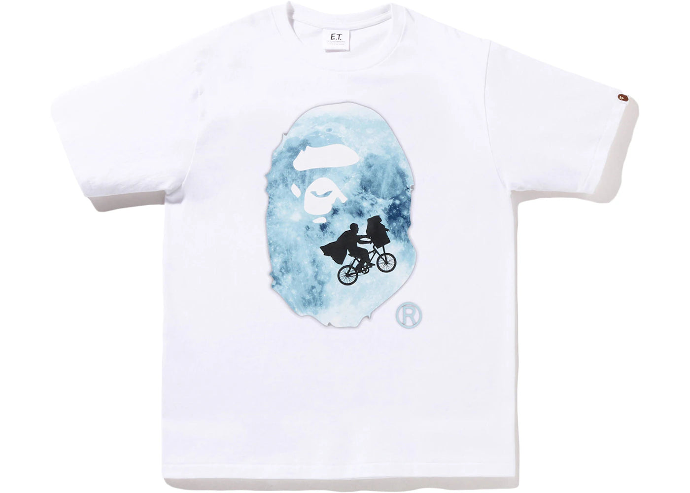 BAPE x E.T. Ape Head Tee White GID