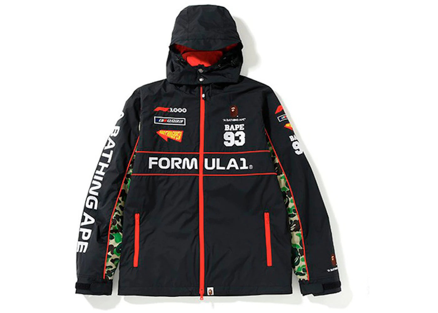 BAPE x F1 1000 ABC Camo Racing Jacket Black