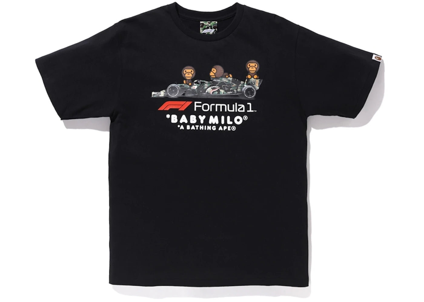 BAPE x F1 Baby Milo Photo Tee Black
