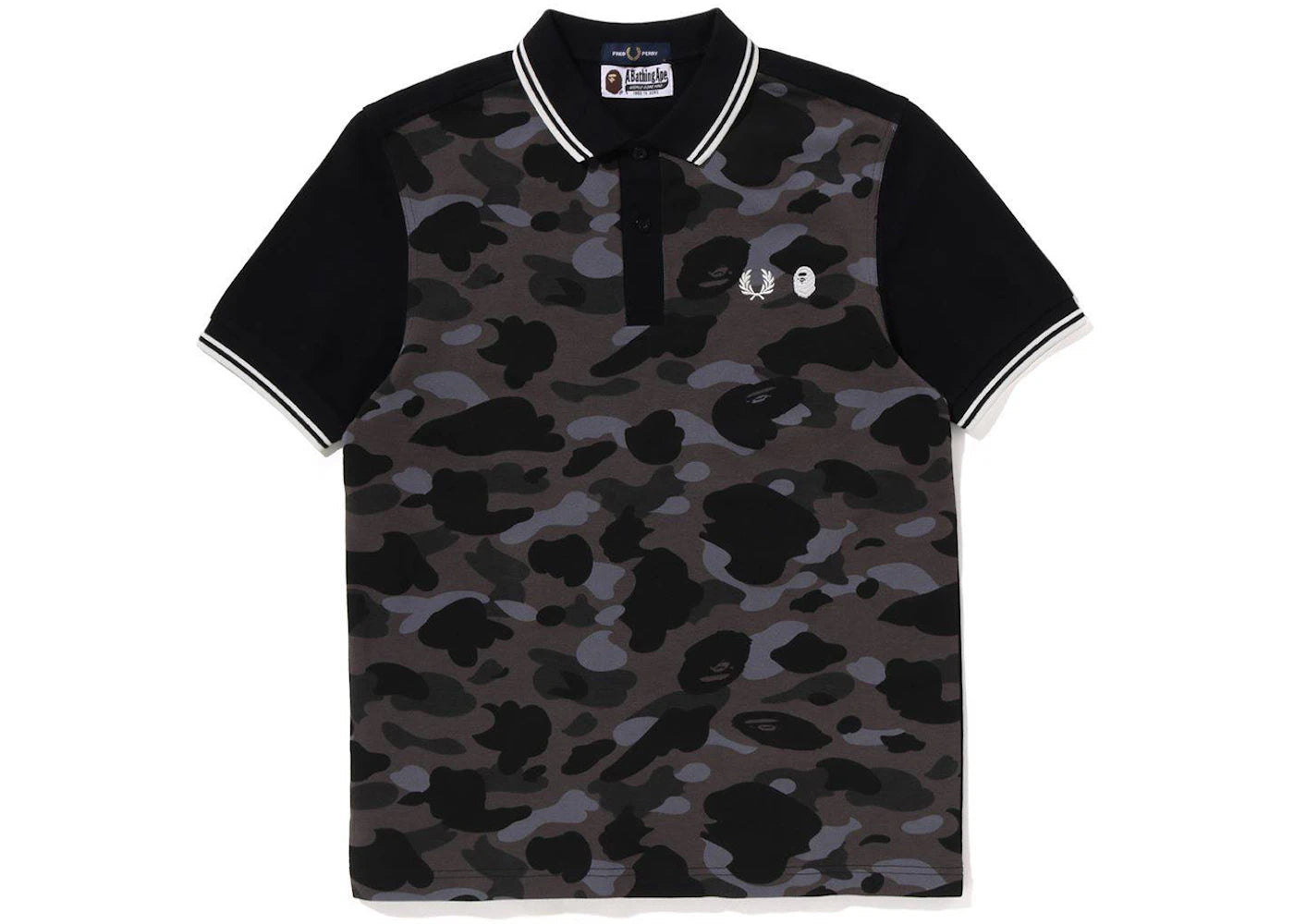 BAPE x Fred Perry Color Camo Polo Black