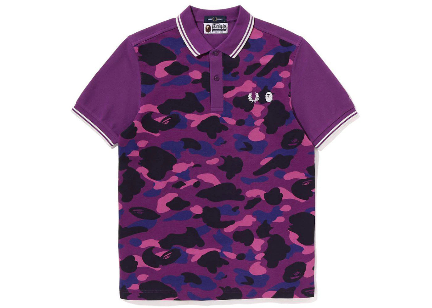 BAPE x Fred Perry Color Camo Polo Purple