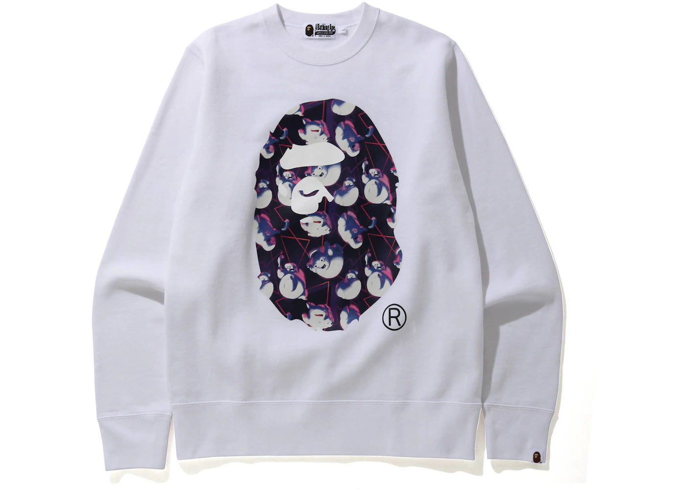 BAPE x Ghostbusters Ape Head Crewneck White