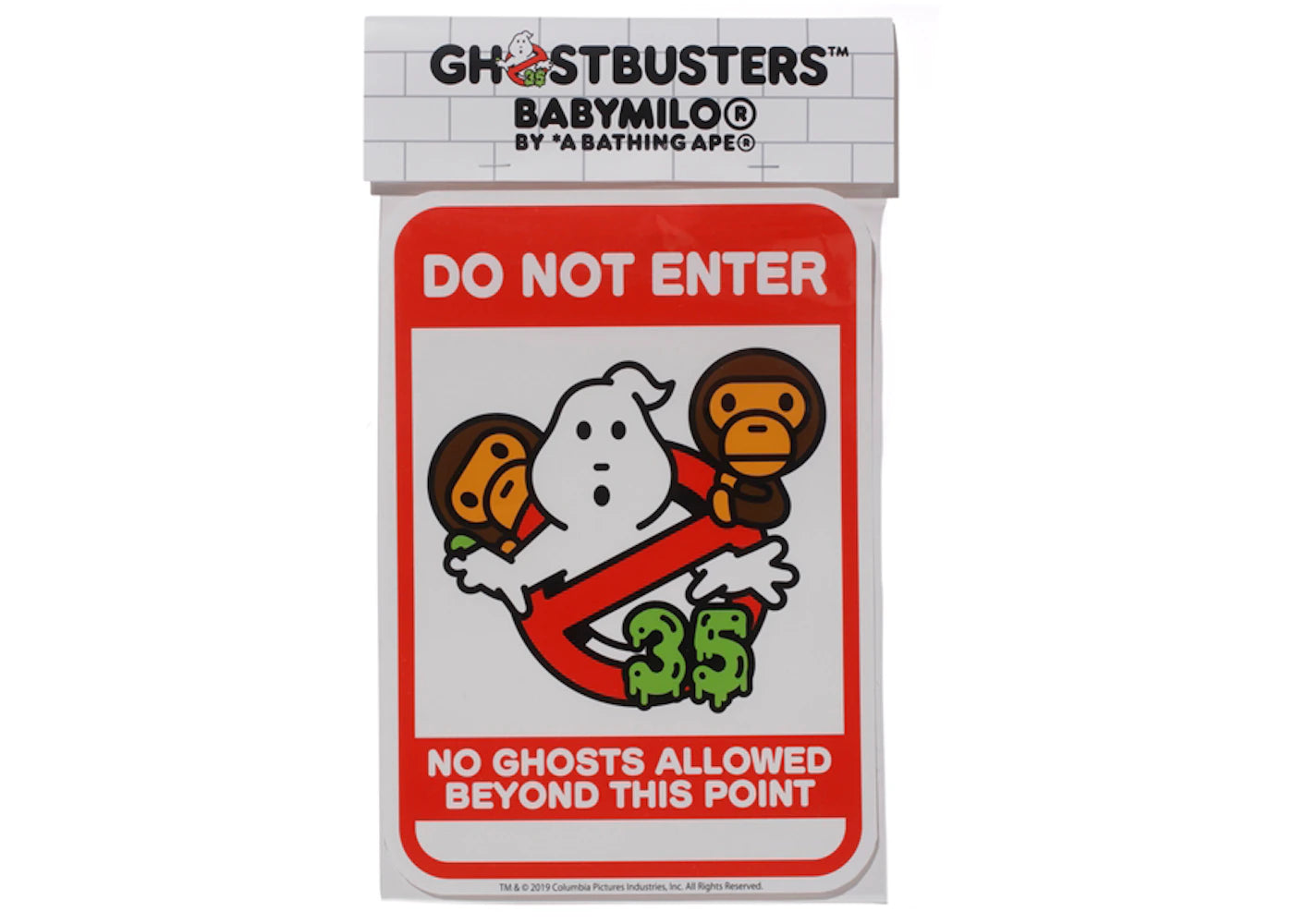 BAPE x Ghostbusters Baby Milo Sticker White