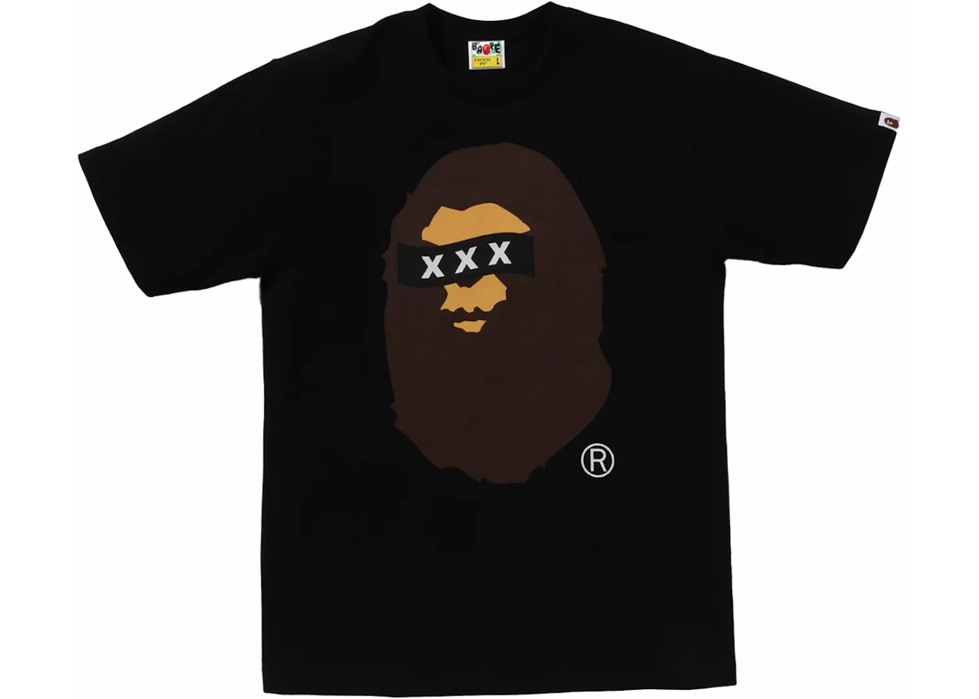 BAPE x God Selection XXX Ape Head Tee Black
