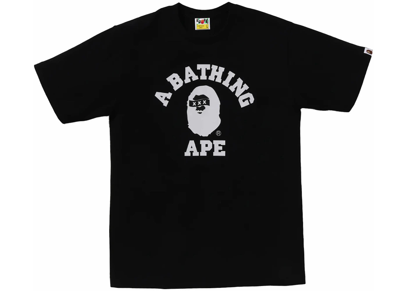 BAPE x God Selection XXX College Tee Black
