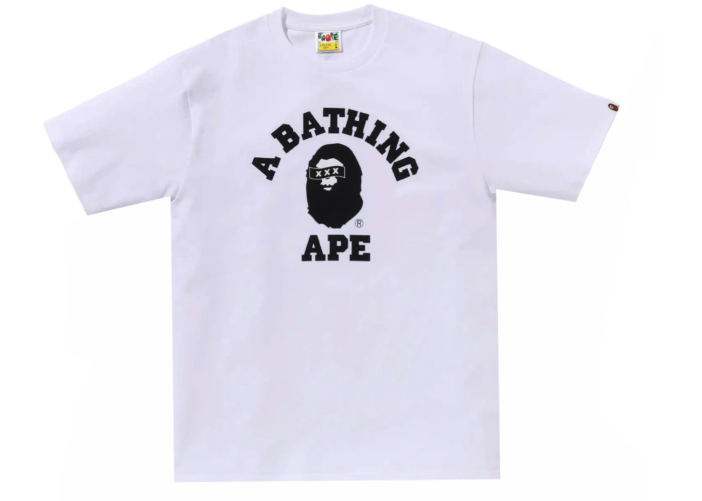 BAPE x God Selection XXX College Tee White