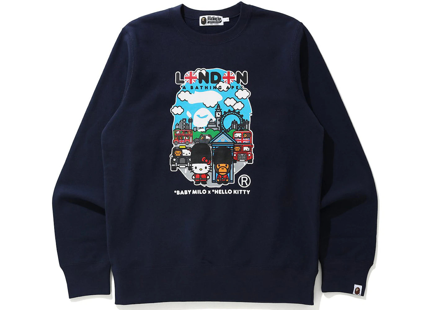 BAPE x Hello Kitty Baby Milo London Crewneck Navy
