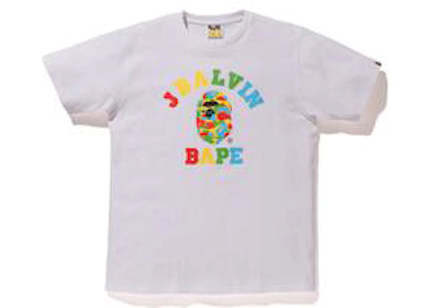 BAPE x J Balvin Camo College Logo Tee White