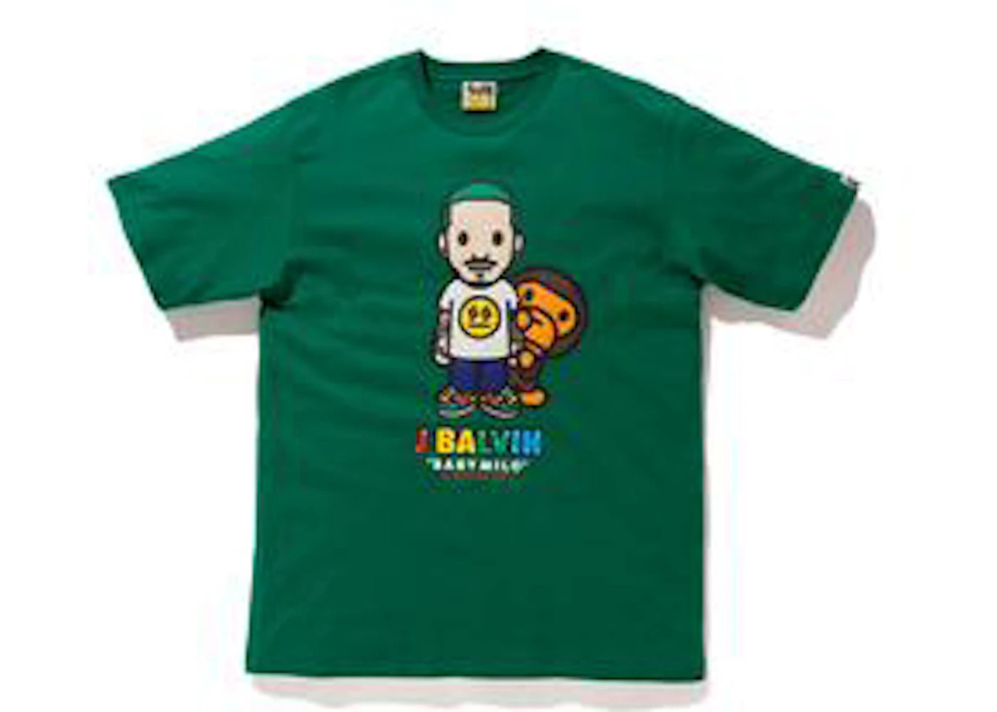 BAPE x J Balvin Peeping Milo Tee Green