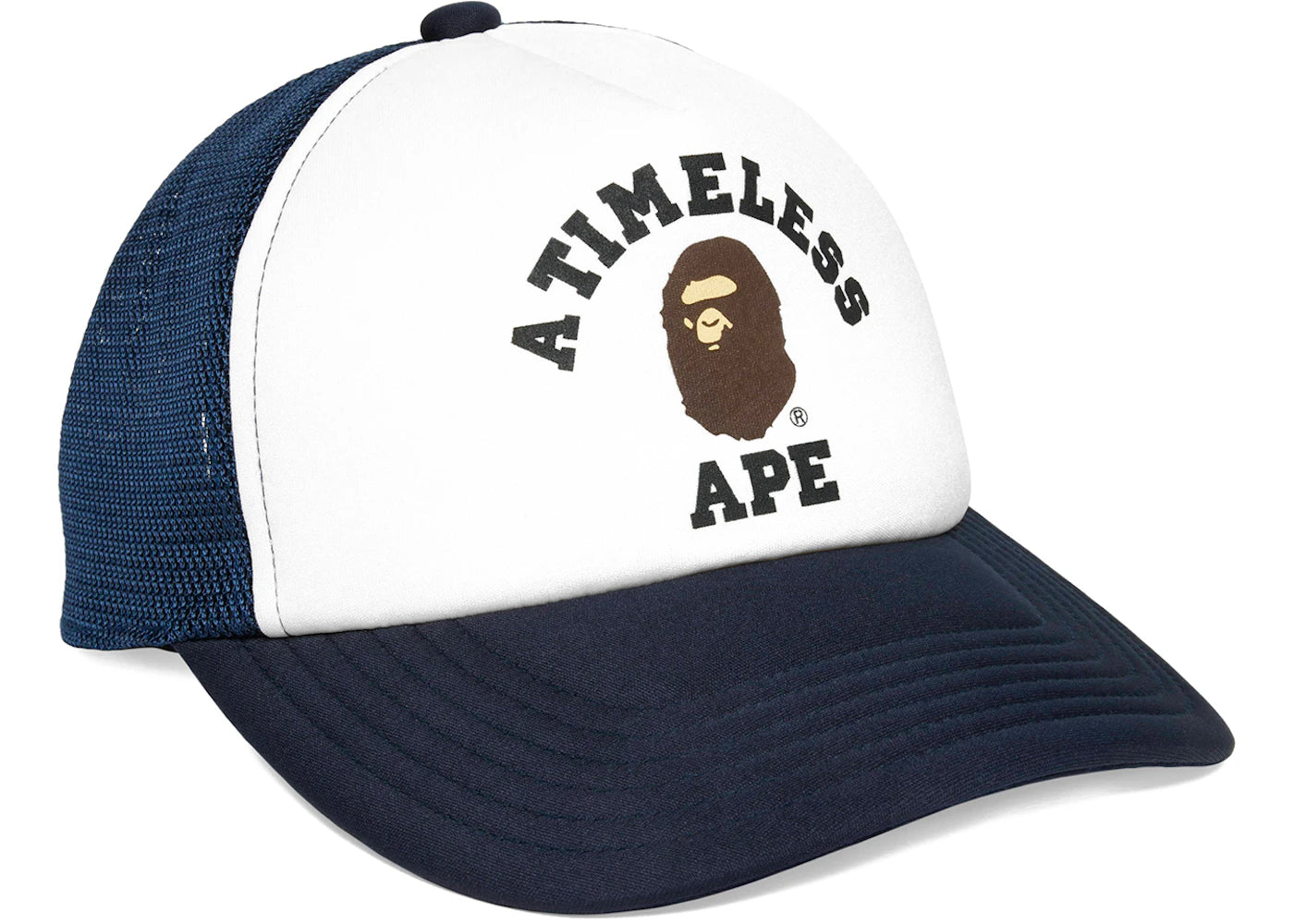 BAPE x JJJJound College Mesh Cap Navy White