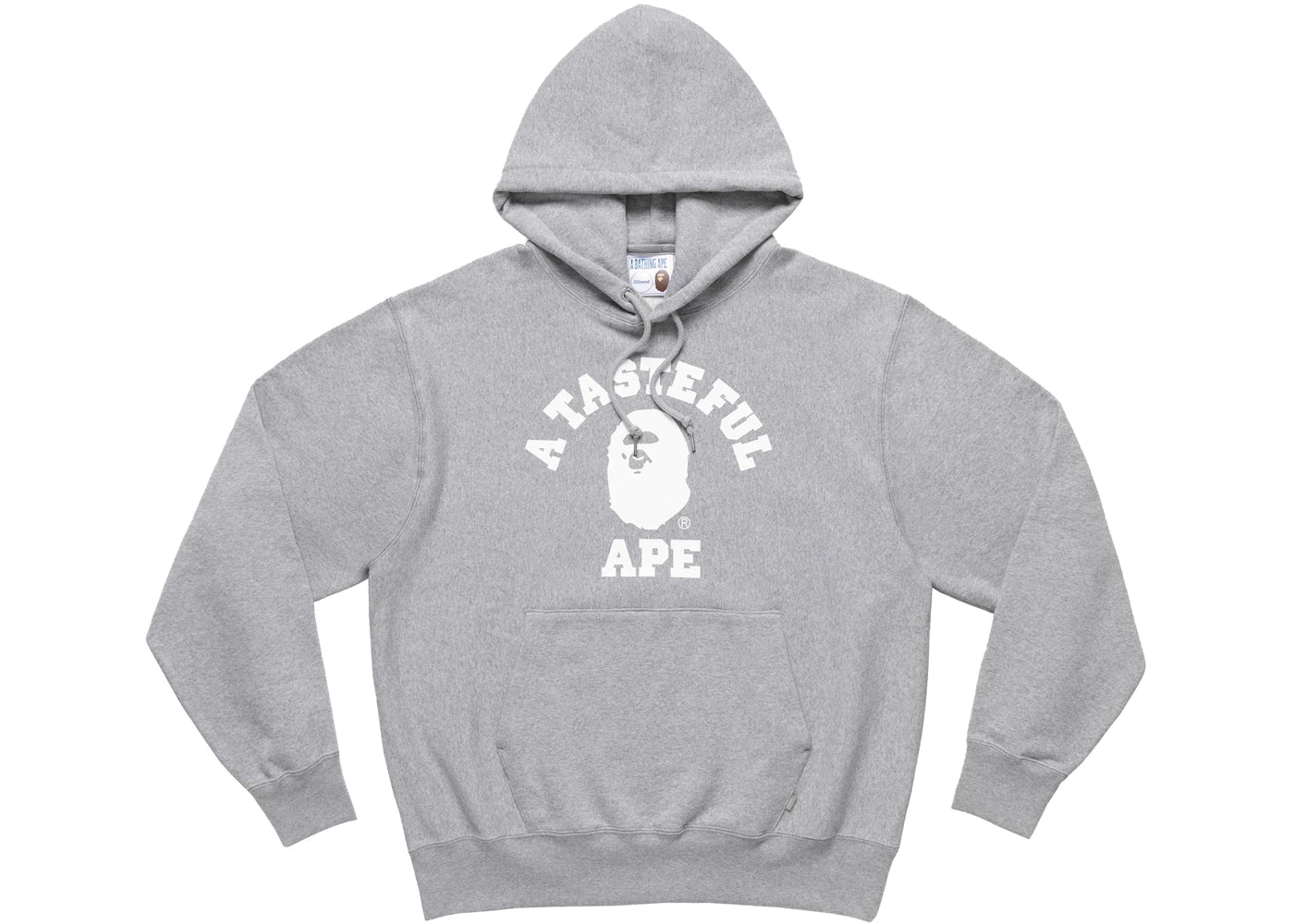 BAPE x JJJJound Relaxed Classic College Pullover Hoodie Gray