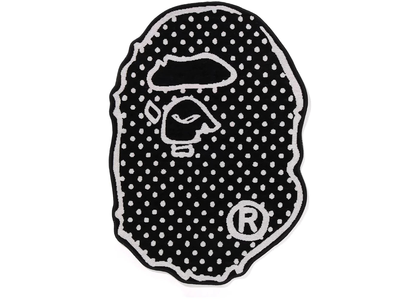 BAPE x Joshua Vides Ape Head Rug Black