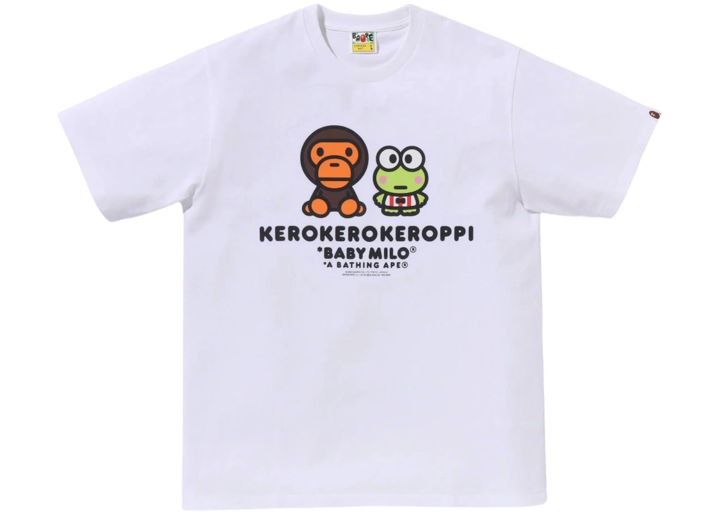 BAPE x KeroKeroKeroppi Baby Milo Tee White