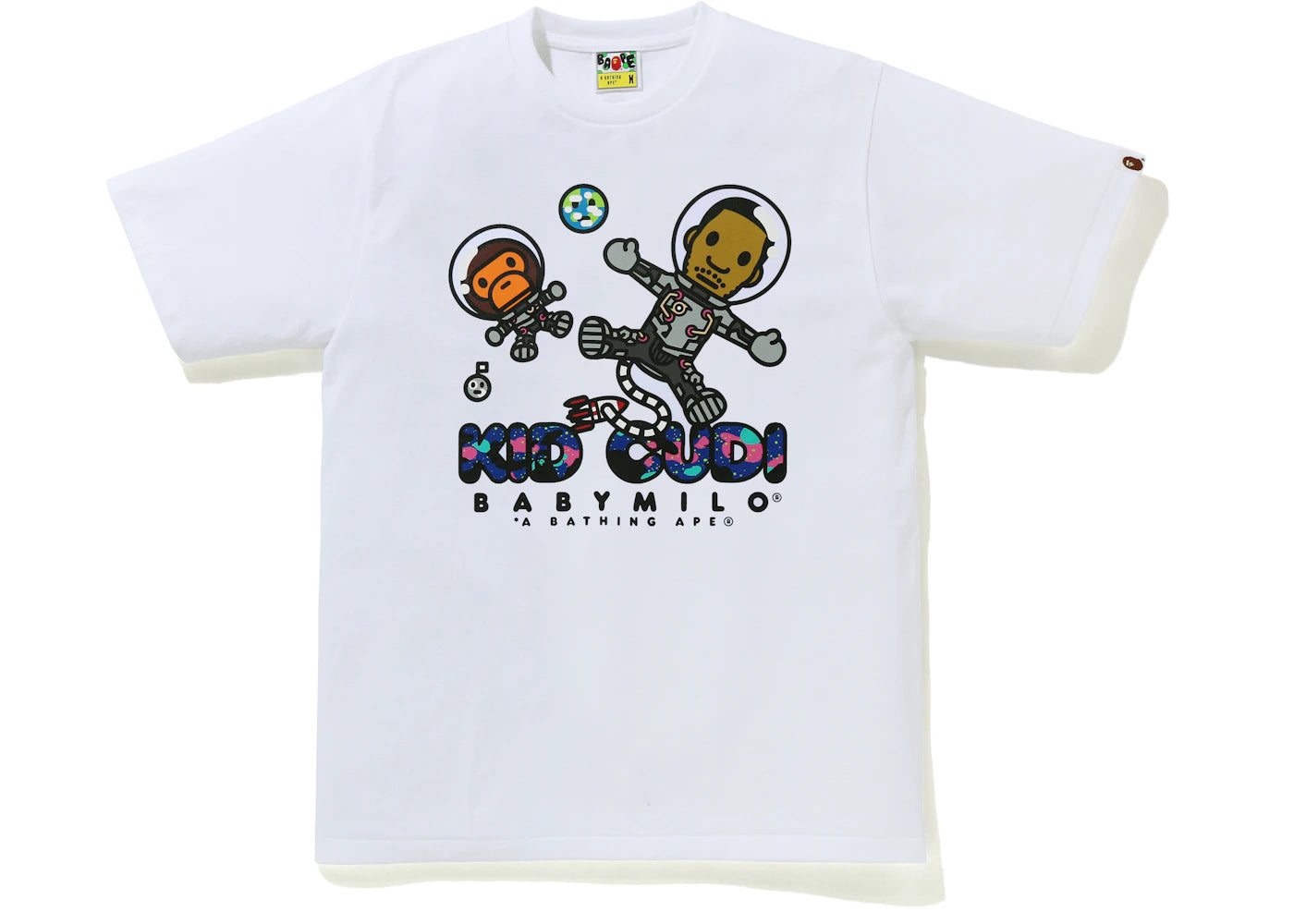BAPE x Kid Cudi Baby Milo Moon Man Tee White