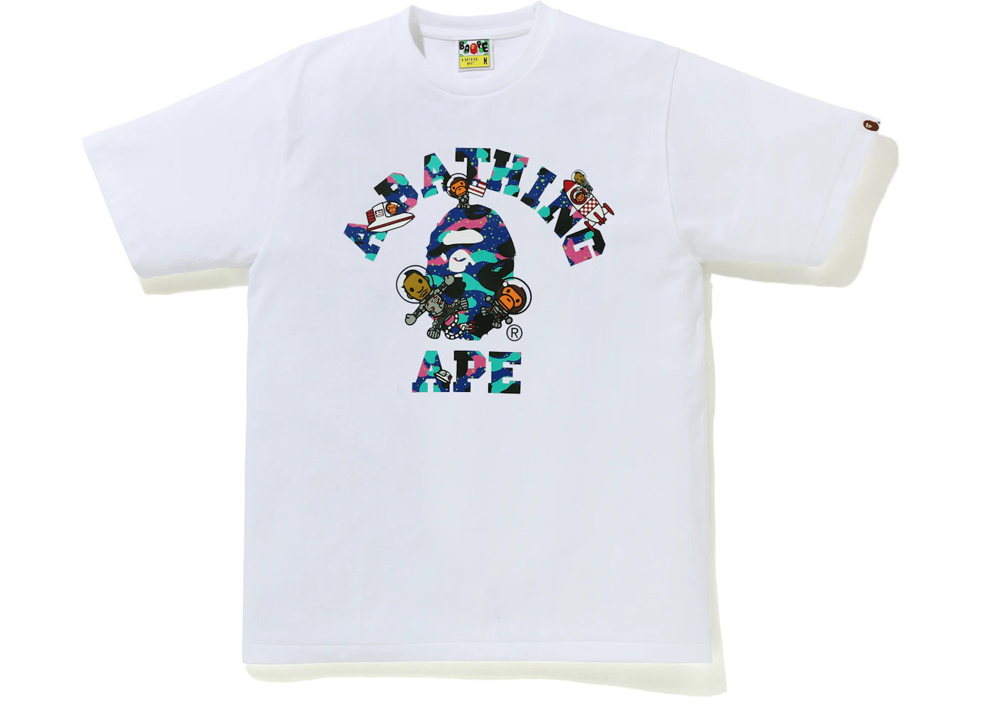 BAPE x Kid Cudi College Moon Man Tee White