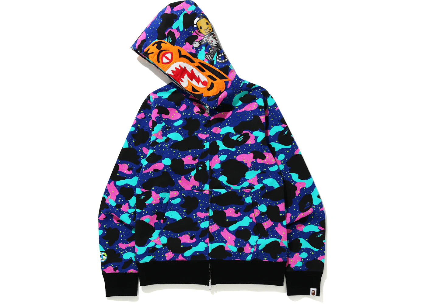 BAPE x Kid Cudi Tiger Full Zip Hoodie Multi