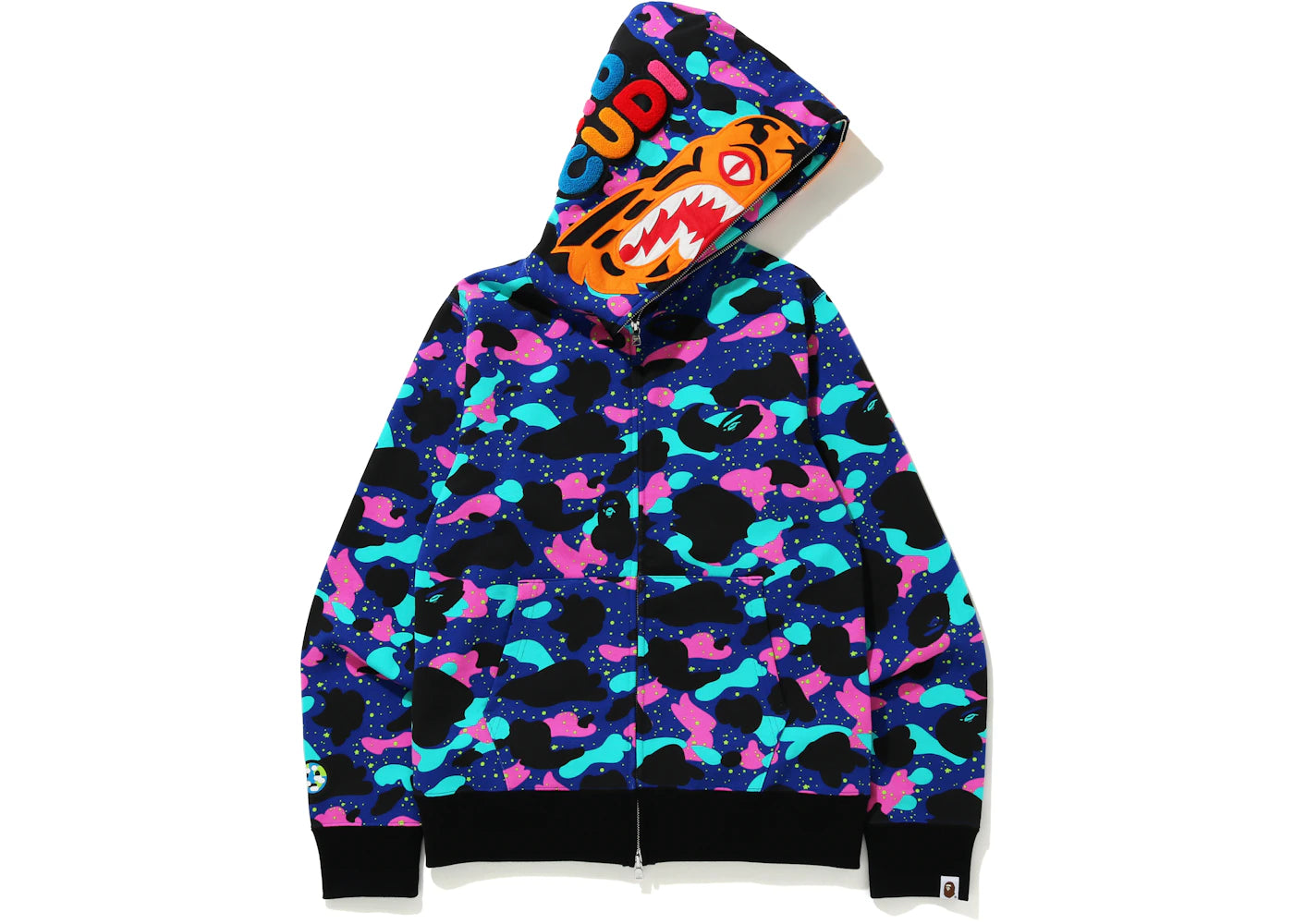 BAPE x Kid Cudi Tiger Full Zip Hoodie Multi