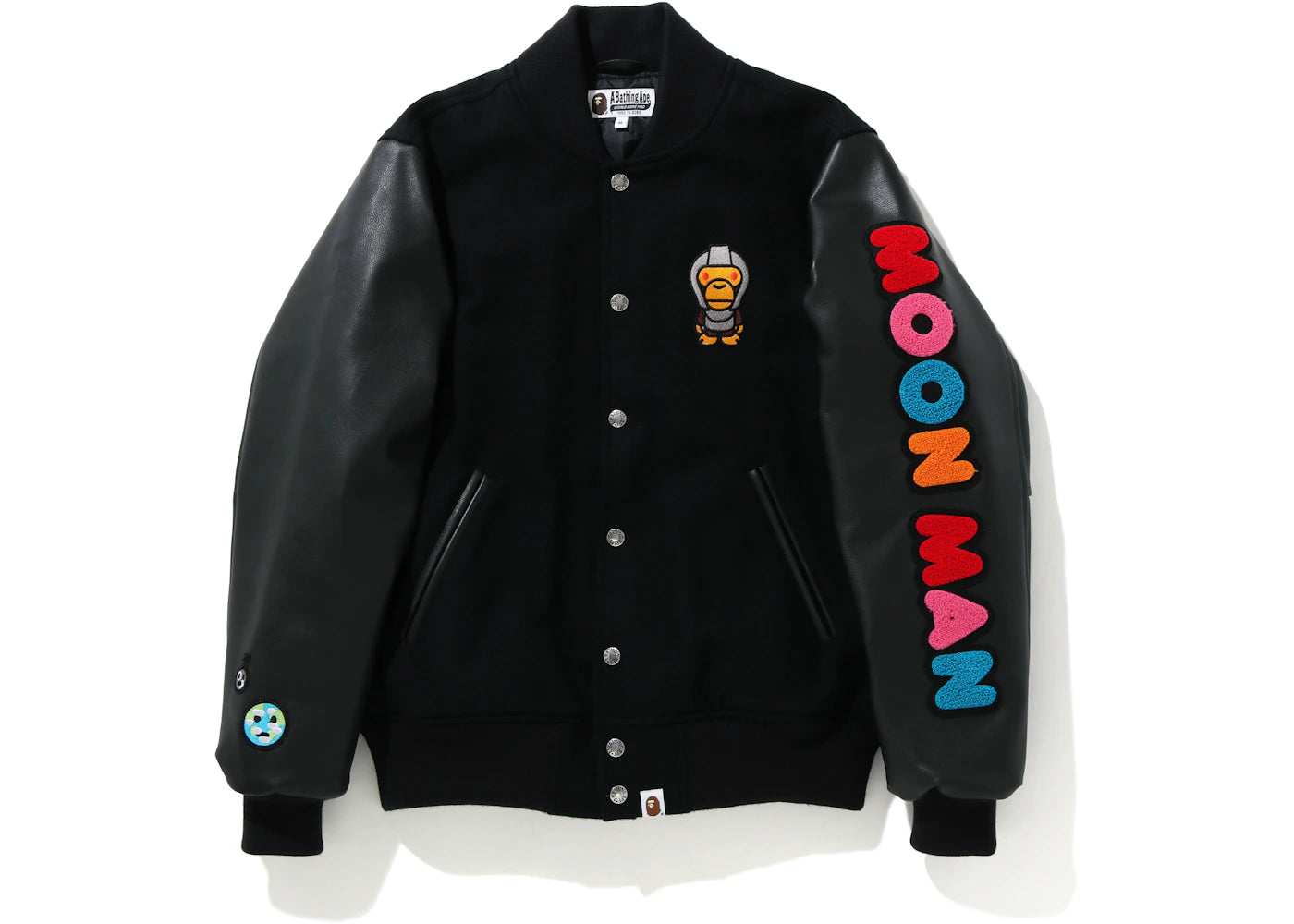 BAPE x Kid Cudi Varsity Jacket Black