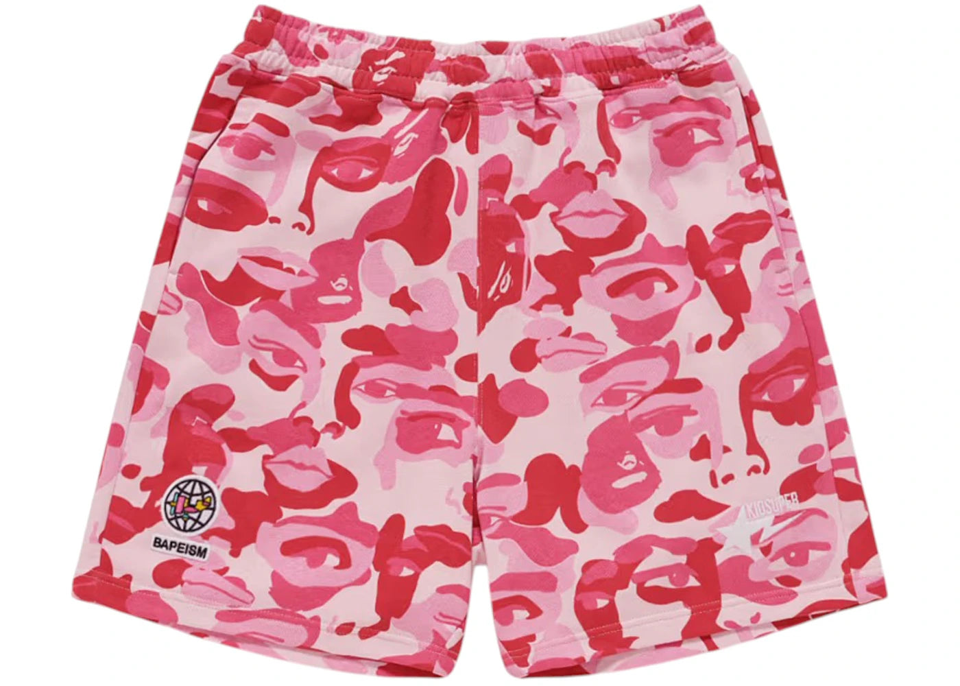 BAPE x KidSuper Camo Sweat Shorts Pink