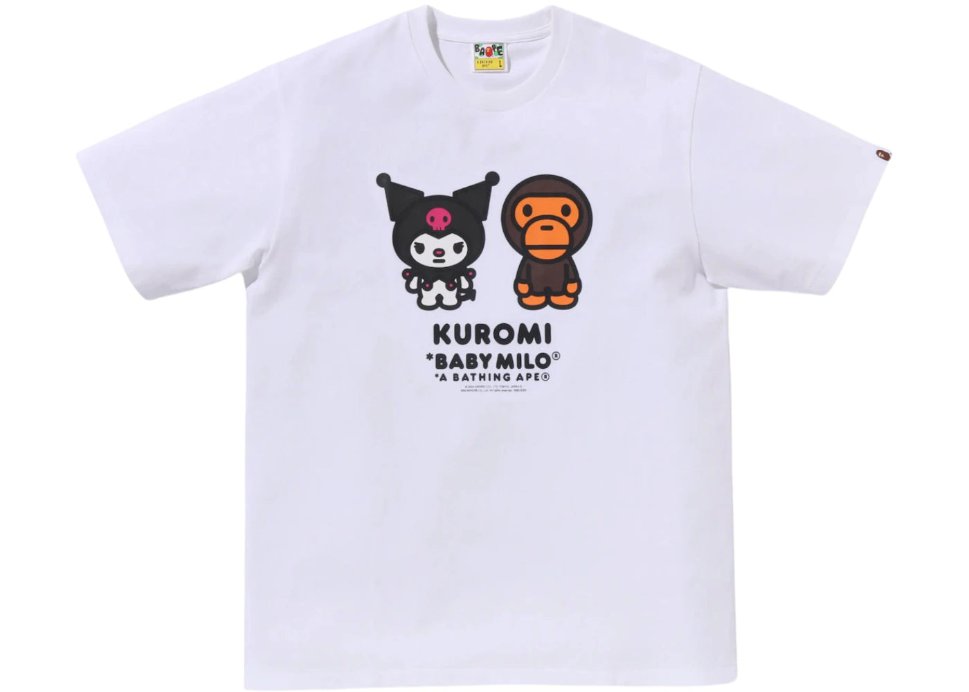 BAPE x Kuromi Baby Milo Tee White