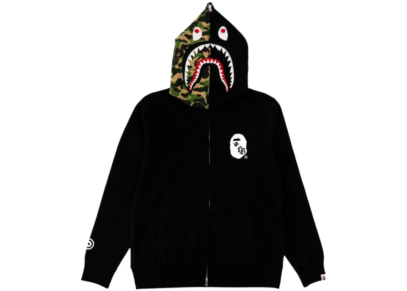 BAPE x LBWK S15 Shark Full Zip Hoodie Black