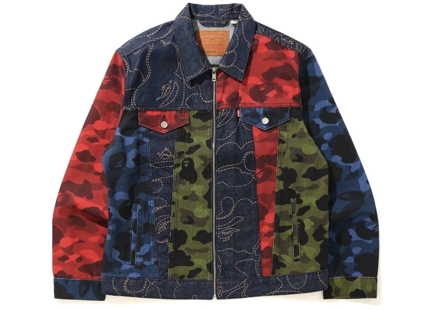 BAPE x Levi's Camo Trucker Jacket Multicolor