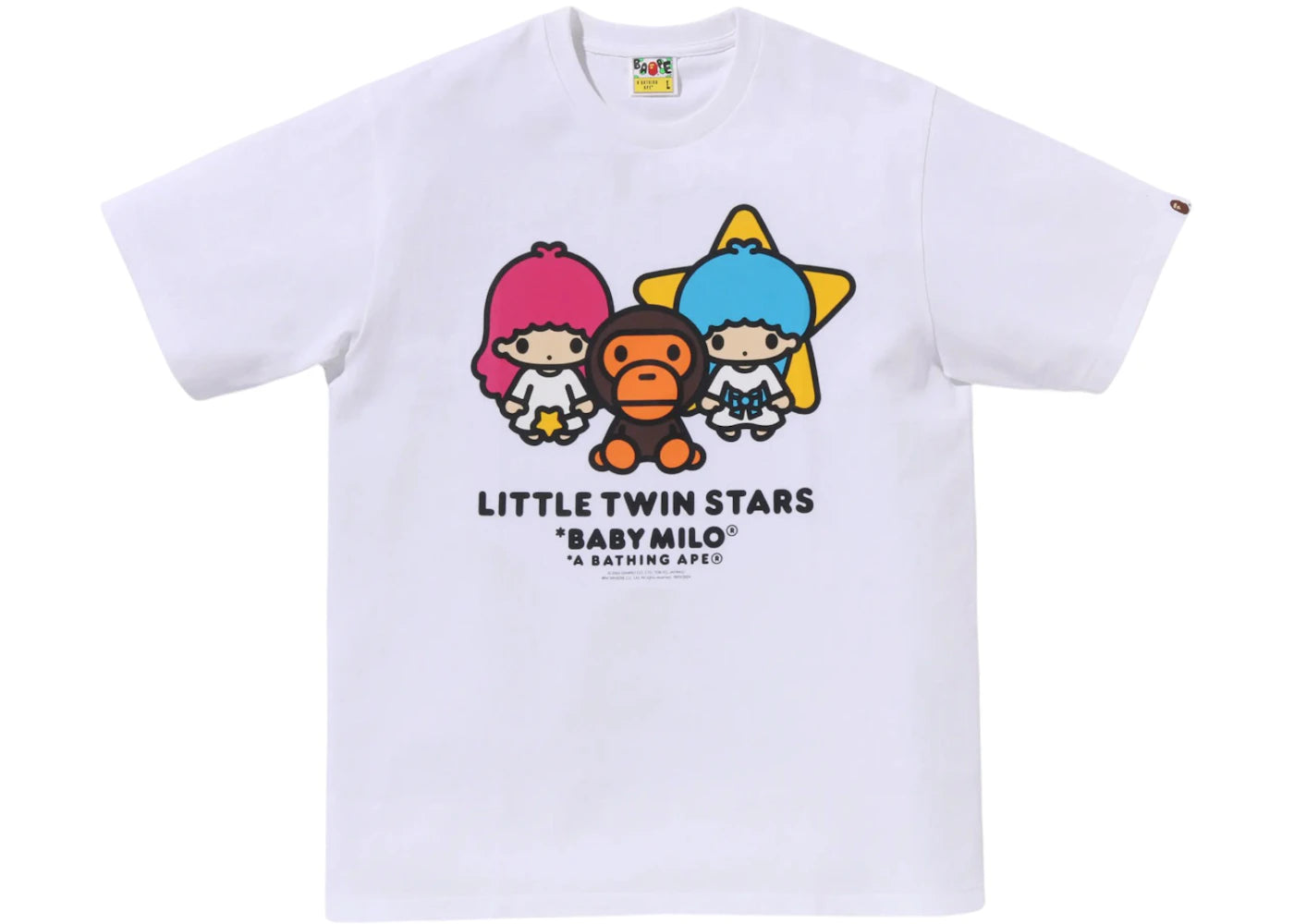 BAPE x Little Twin Stars Baby Milo Tee White