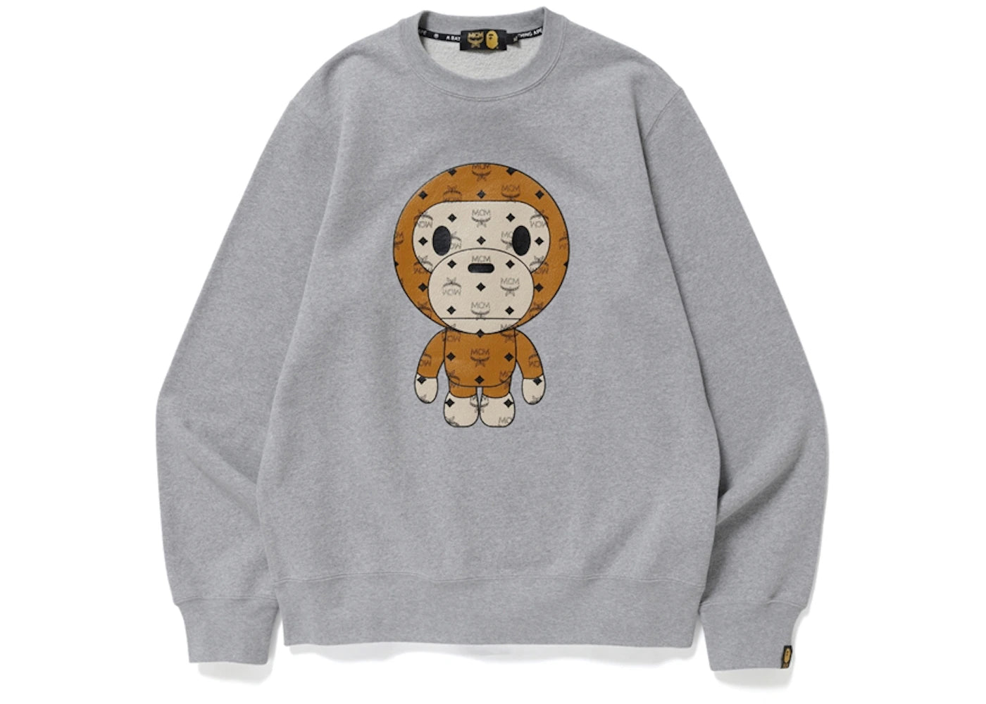 BAPE x MCM Baby Milo Crewneck Grey