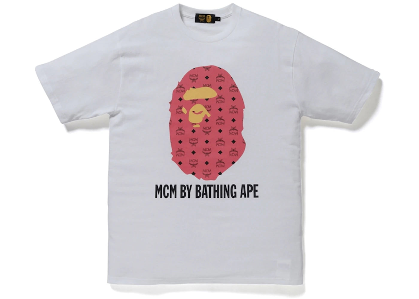 BAPE x MCM By Bathing Tee White/Pink