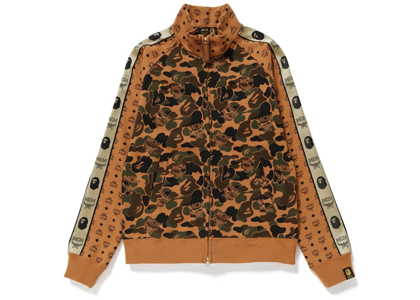 BAPE x MCM Camo Track Top Brown
