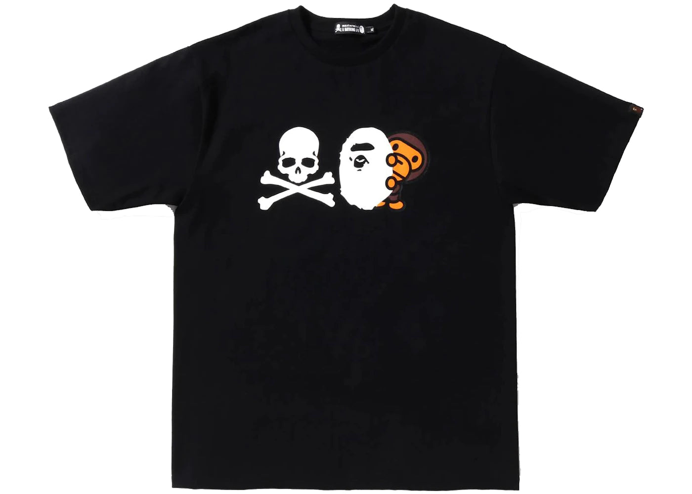 BAPE x MMJ Ape Head & Milo Tee Black