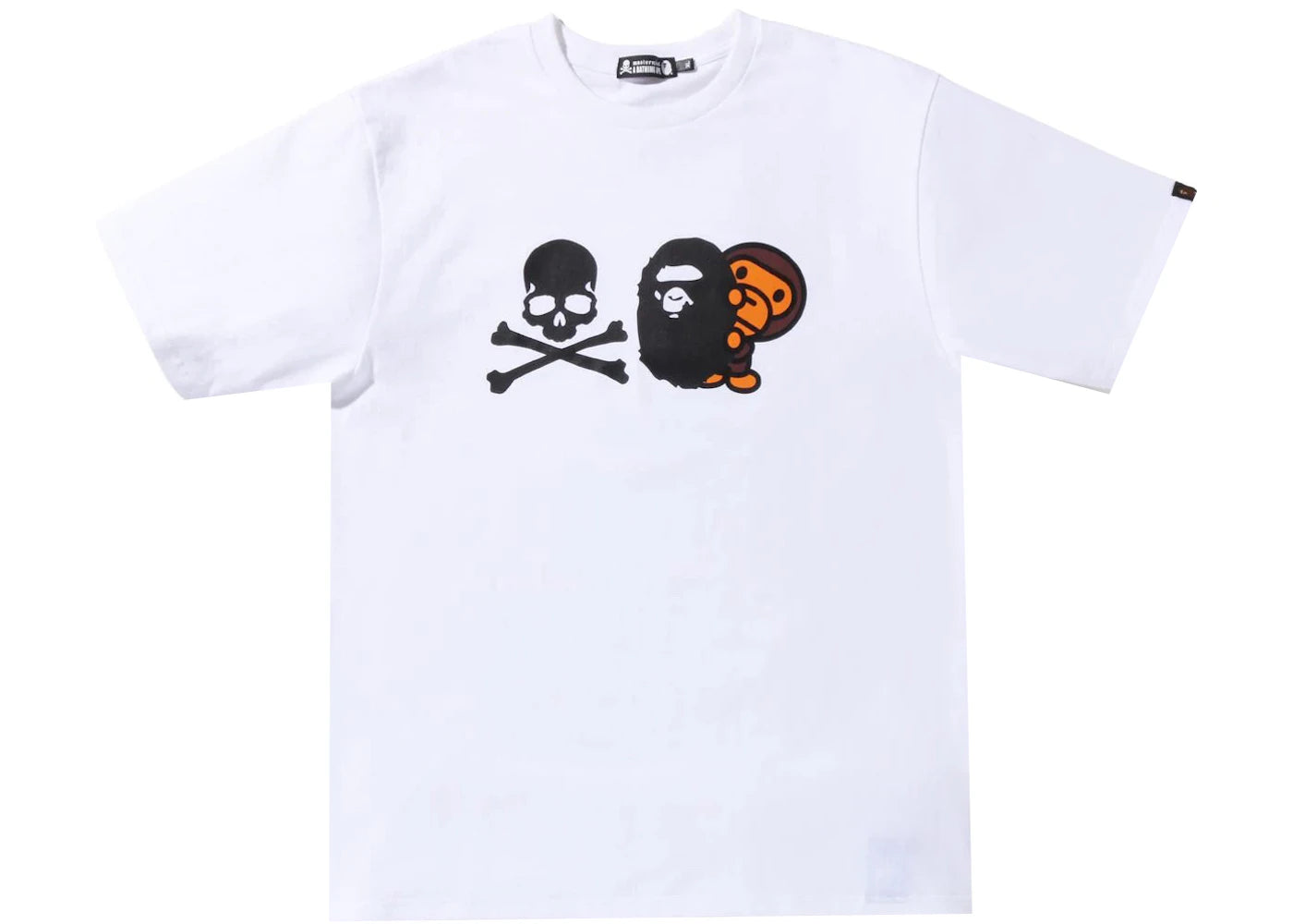 BAPE x MMJ Ape Head & Milo Tee White
