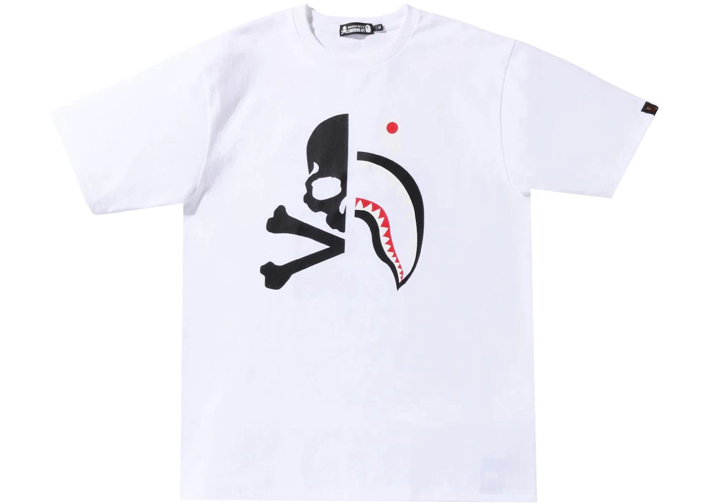 BAPE x MMJ Half Shark Tee White