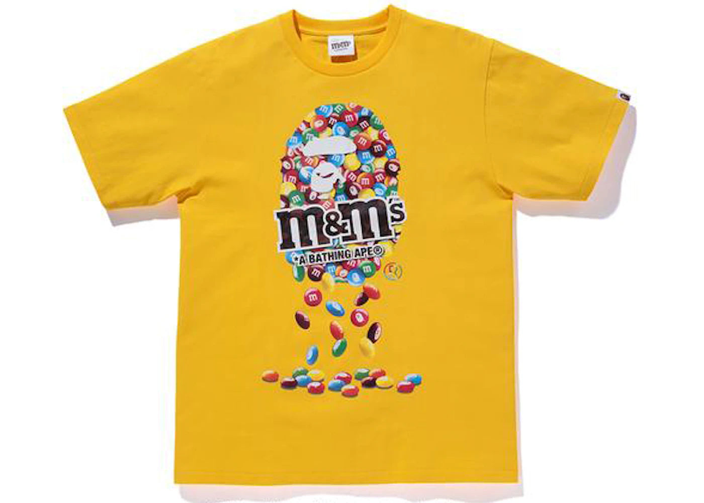 BAPE x M&M's Ape Head Tee Yellow