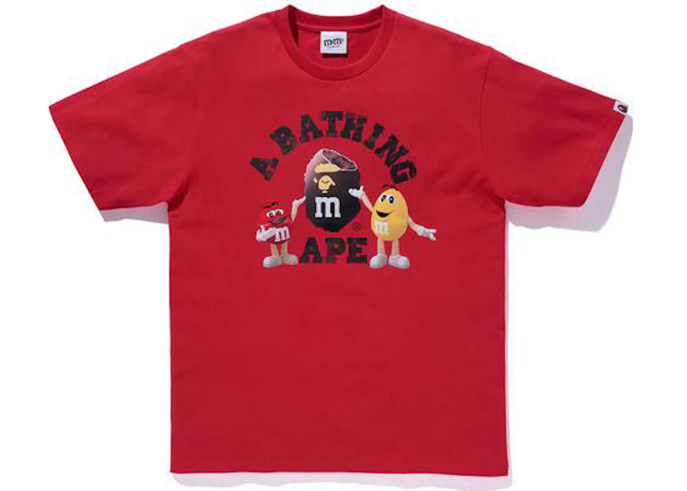 BAPE x M&M's College Tee Red