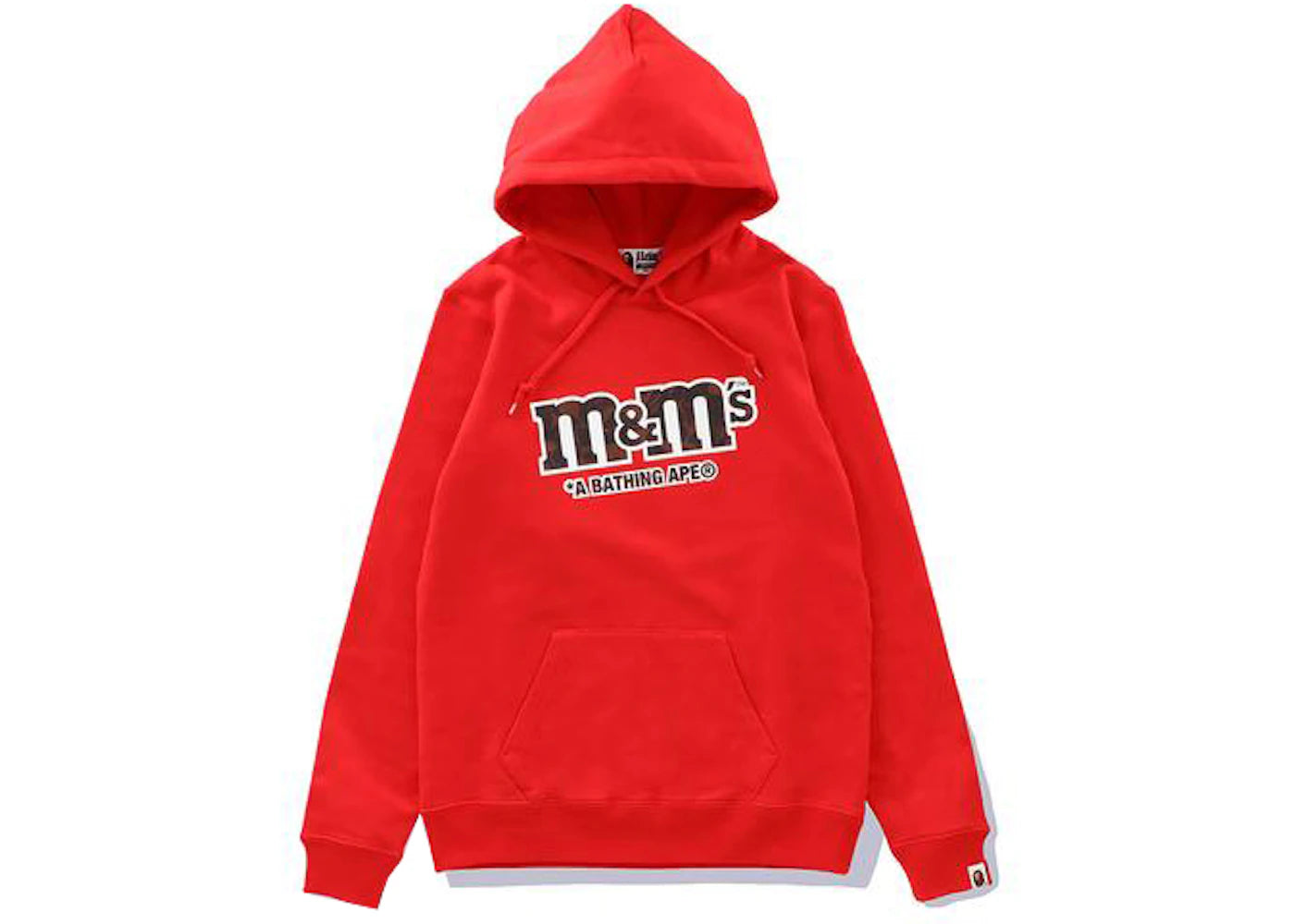 BAPE x M&M's Mens College Pullover Hoodie Red