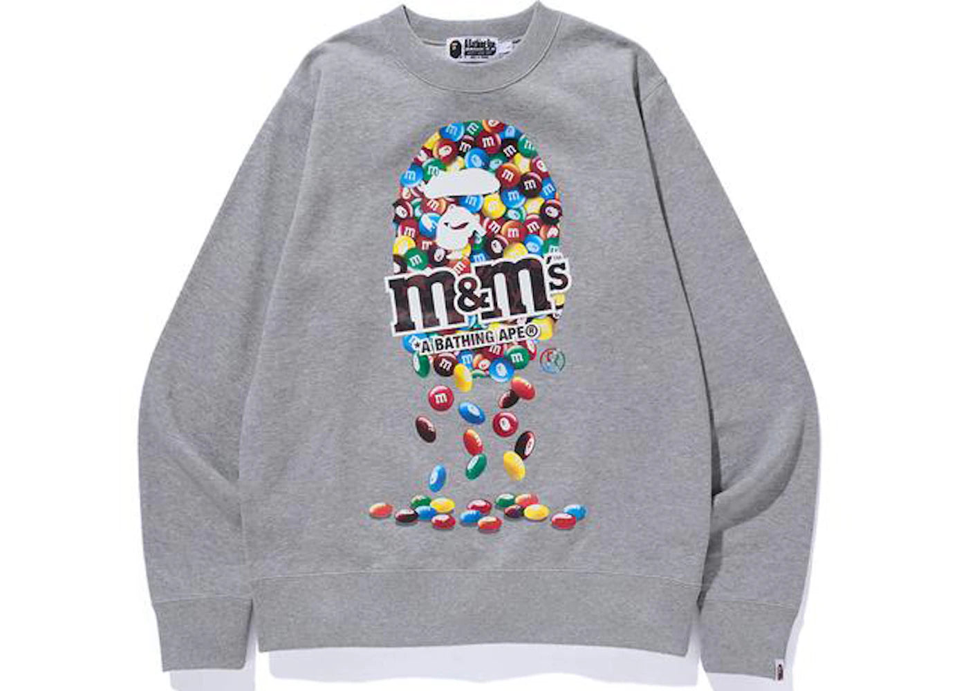 BAPE x M&M's Mens Crewneck Gray