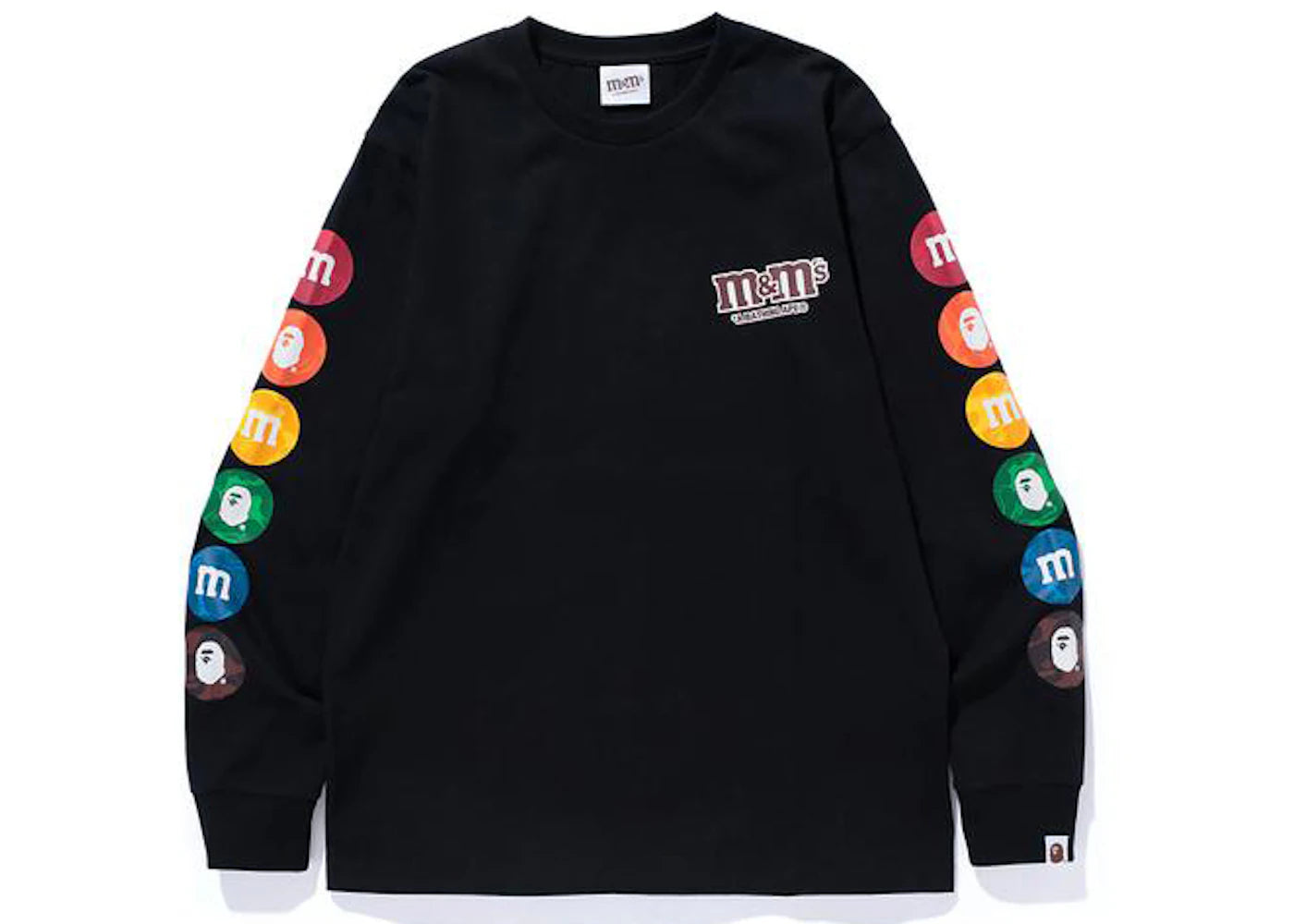 BAPE x M&M's Mens Long Sleeve Tee Black