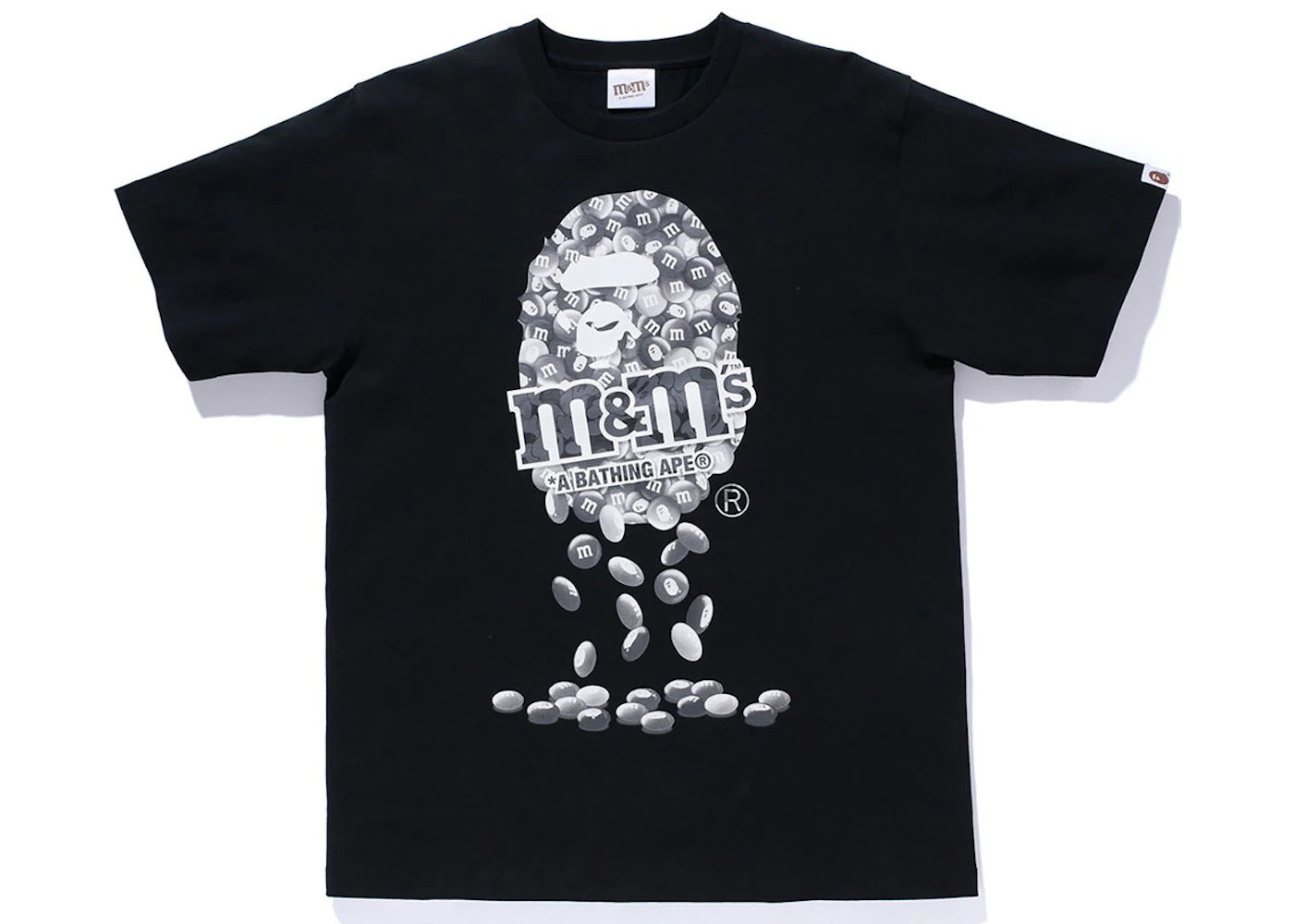 BAPE x M&M's Monotope Ape Head Tee Black
