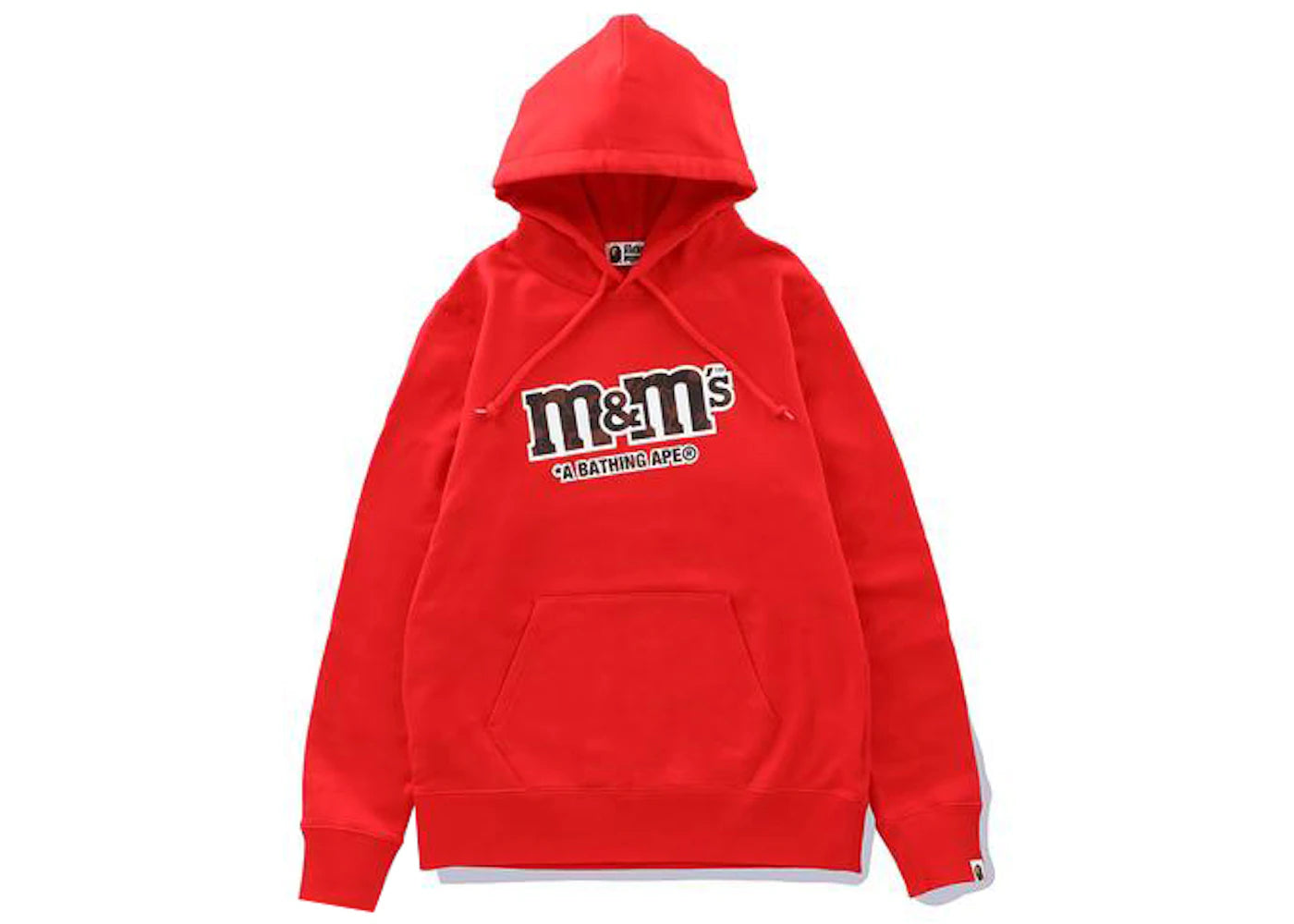 BAPE x M&M's Womens College Pullover Hoodie Red
