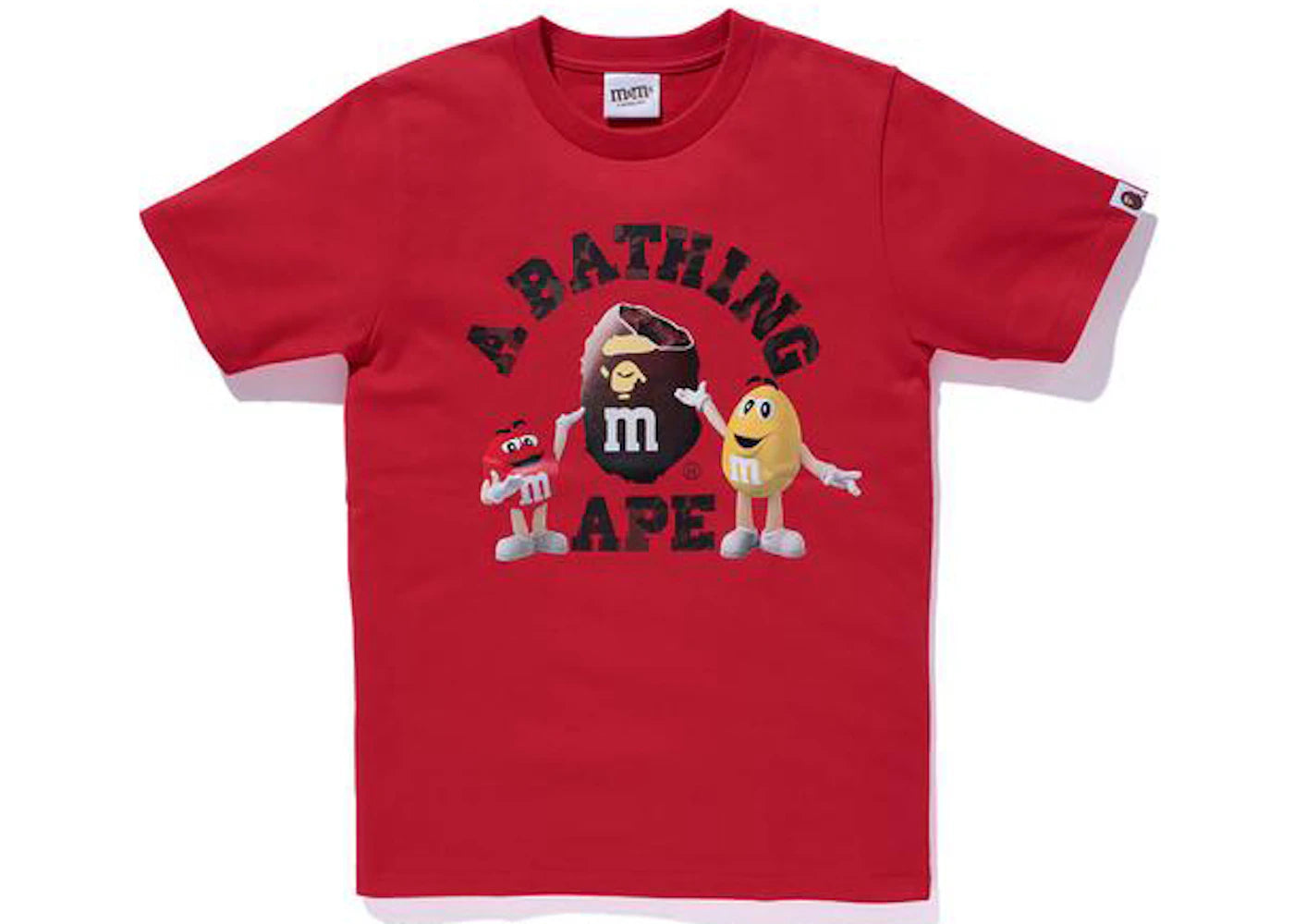 BAPE x M&M's Womens College Tee Red