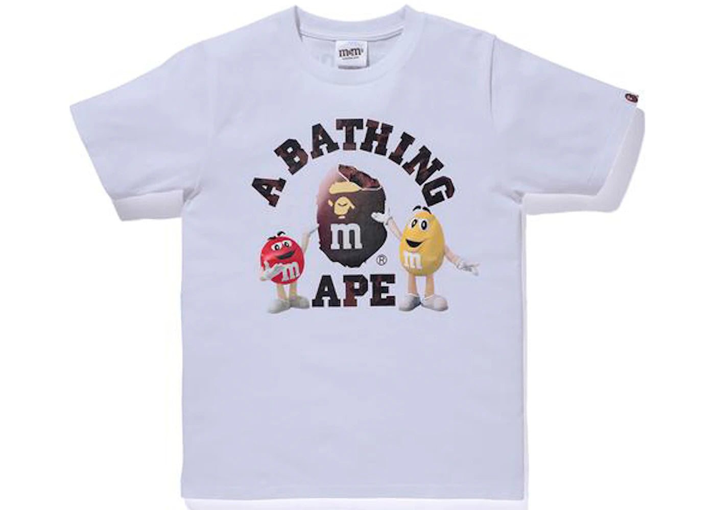 BAPE x M&M's Womens College Tee White