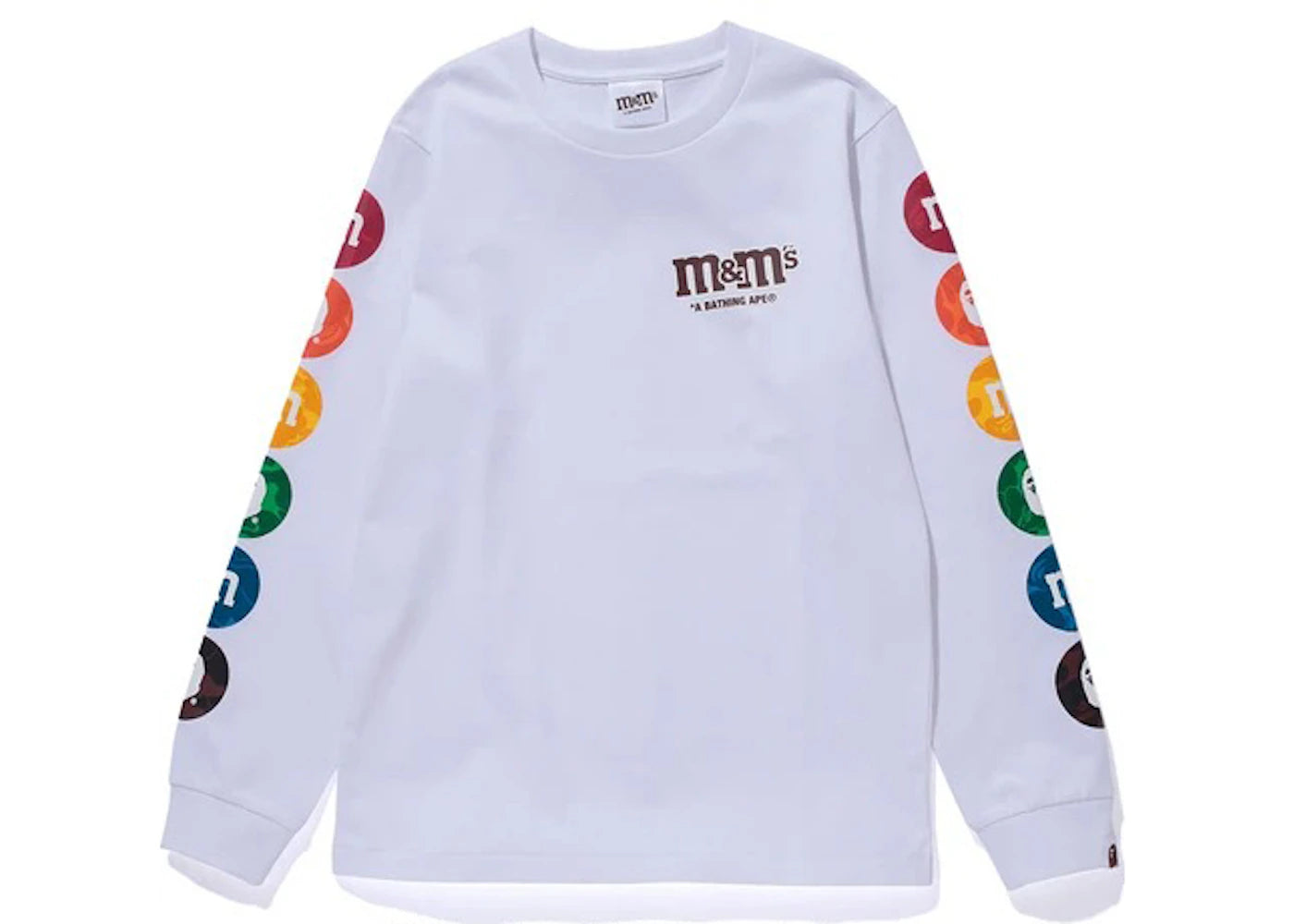 BAPE x M&M's Womens Long Sleeve Tee White