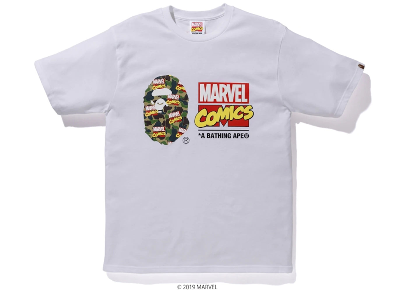 BAPE x Marvel Camo Tee White
