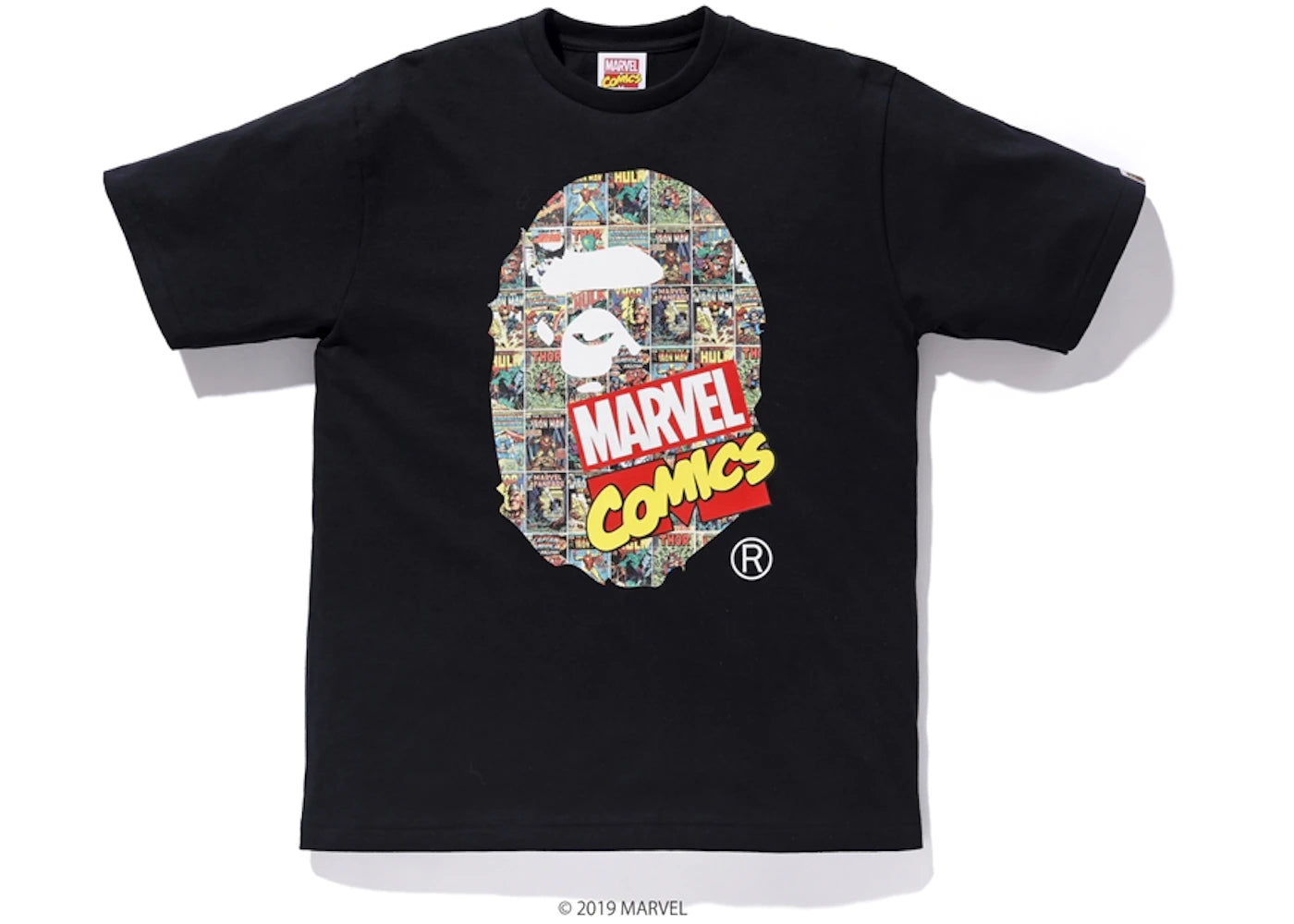 BAPE x Marvel Comics Ape Head Tee Black