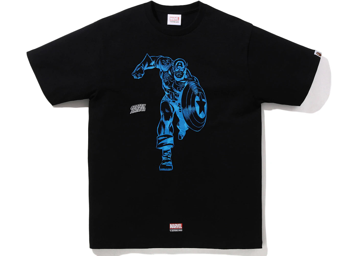 BAPE x Marvel Comics Captain America T-Shirt Black