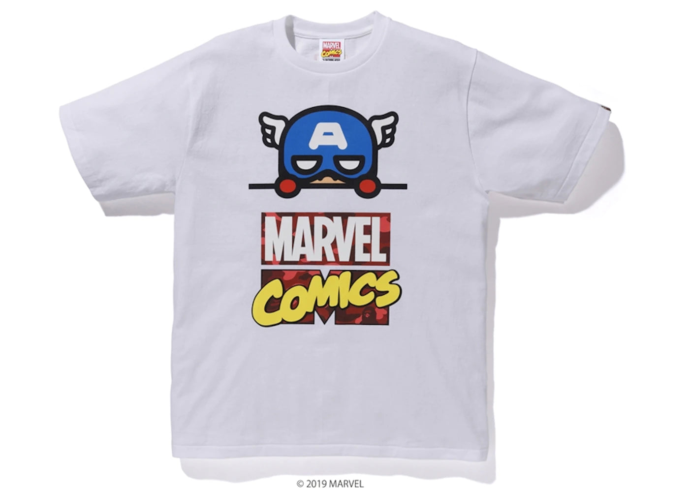 BAPE x Marvel Comics Captain America Tee White